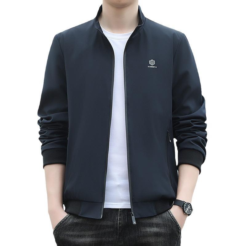 Men's Jacket Winter Velvet Thickened Casual Stand-up Collar Top Business Senior Sense Middle-aged Dad Men's Coat