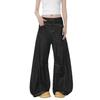 American retro street bright line deconstruction washed scimitar jeans men's and women's design trendy brand loose casual pants