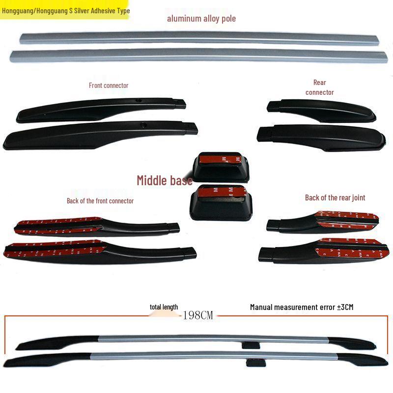 Aluminum Roof Rack for Wuling Hongguang/Hongguang S/S1/Rongguang V - No-Drill Installation