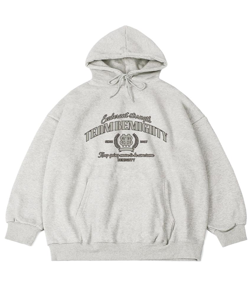 College Team Oversized Fleece-Lined Hoodie [Navy]