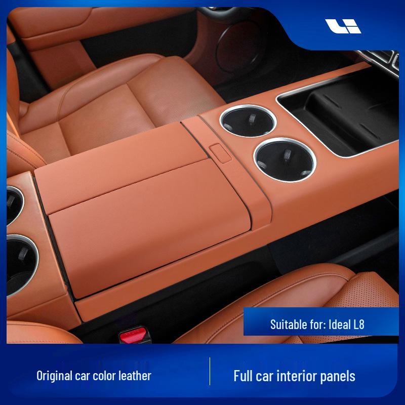 Ideal L8 Original Car Leather Interior Accessories: Central Control Panel, Armrest Box Cover – Same Color Modification.
