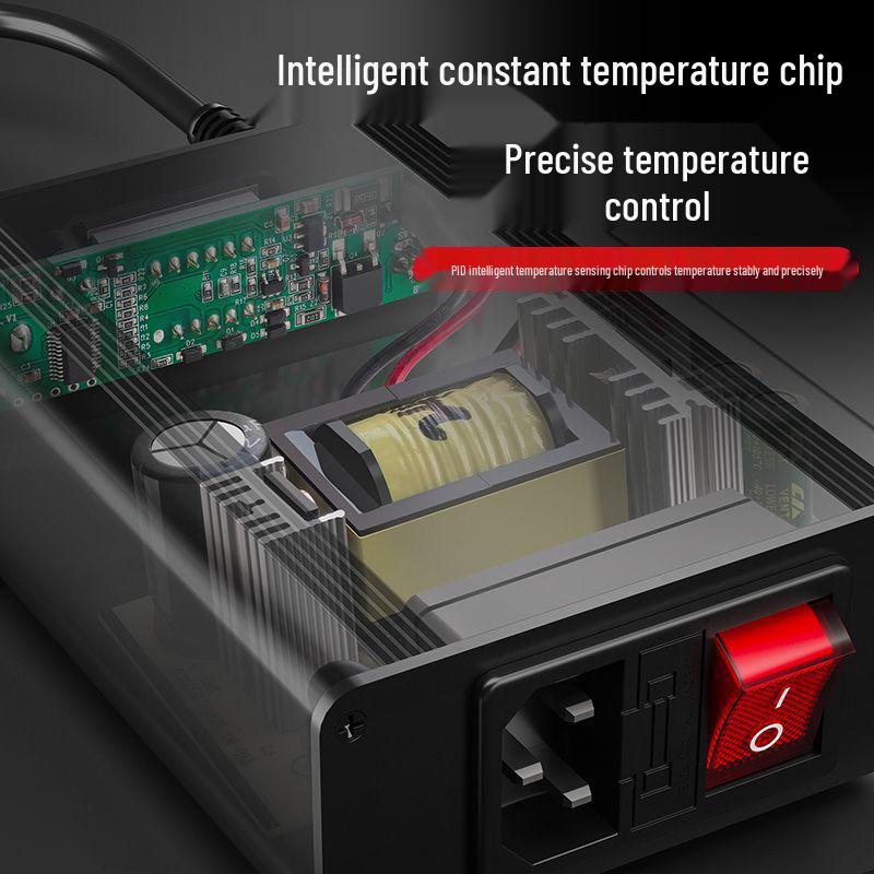 Delixi T12 High Power Electric Soldering Station with Digital Display Temperature Control for DIY Repair and Welding.