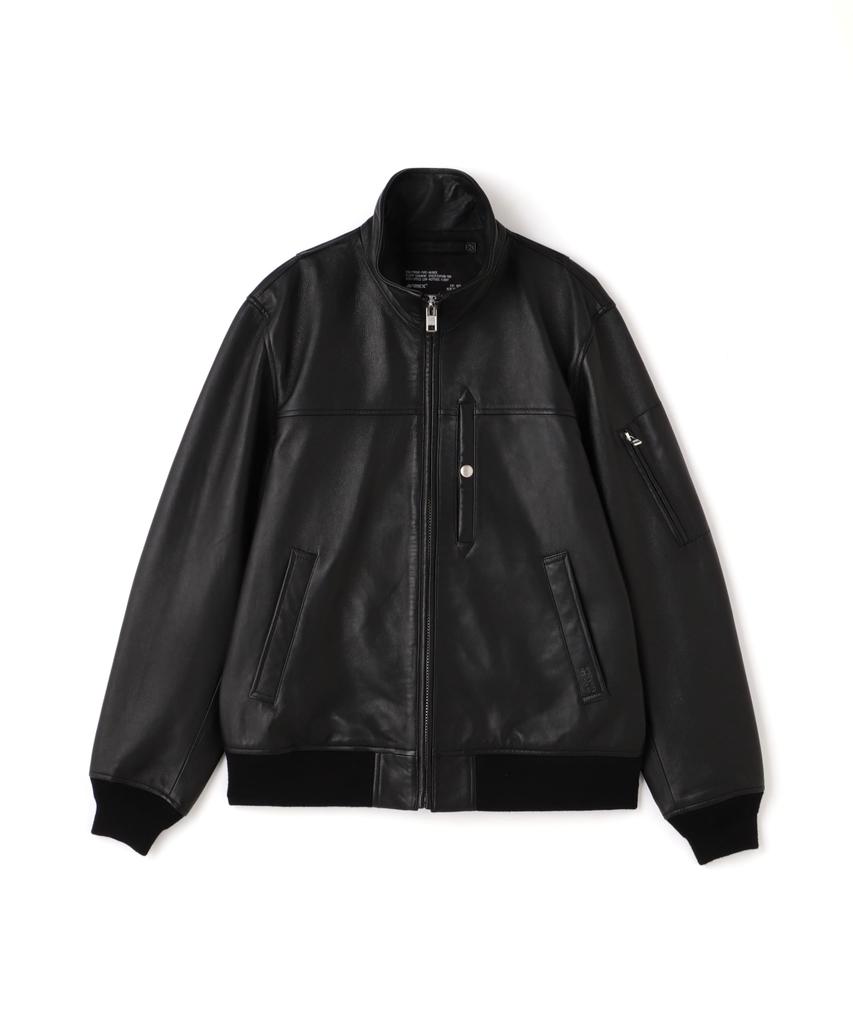 Avirex STAND LEATHER MOD Stand Leather Modified M MA-1 JACKET, MA-1 Jacket, Men's, 010, Black, 783-5150007