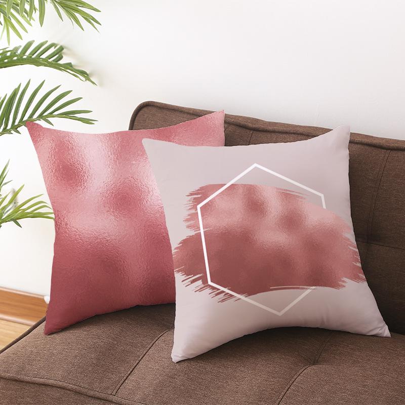 Car Cushion Cover Geometric Gold Print Sofa Square Pillow Cover Cushion Cover Home Furnishings