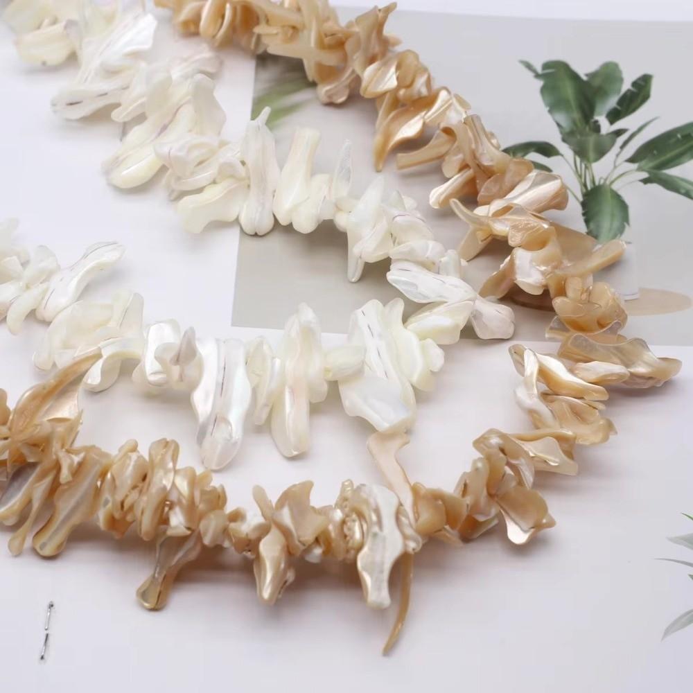 Irregular Freshwater Shell Beading Large Long String Bead  Necklaces Bracelet Accessories