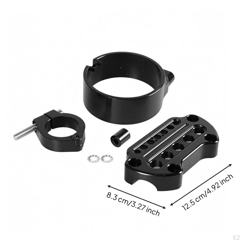 Motorcycle Instrument Bracket with Clamps CNCMachined Aluminum for Motorcyclists,