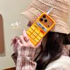 For iPhone 17 Pro Max Silicone Case Cute Orange Telephone Design Shockproof Phone Back Cover