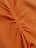 Orangefarbenes Sportset mit Farbverlauf: Langarm und Hose für Laufen, Fitness und Yoga