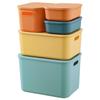 Plastic Storage Box Jewelry Lipstick Organizer Toy Underwear Stackable Baskets Colorful Desktop snacks Box Containers