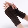 Short Cotton Patterned Woolen Exposed Finger Arm Sleeves for Men and Women  Knitted Warm Half Finger Sleeves