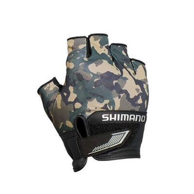 SHIMANO Gloves 3D Advanced Gloves 5 Beige Weed Camo M Fishing Gloves GL-022S