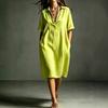 European and American summer new women's sleeveless vest skirt V-neck fungus edge loose dress
