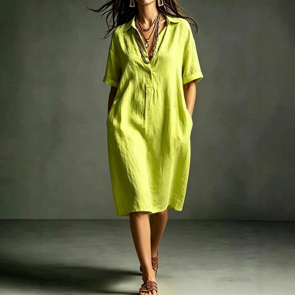 European and American summer new women's sleeveless vest skirt V-neck fungus edge loose dress