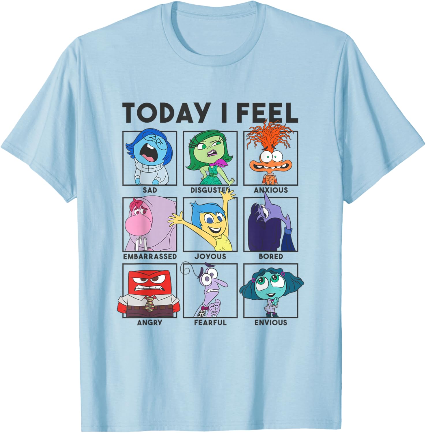 Disney Pixar Inside Out 2 Today I Feel... Vintage Panels T-Shirt M