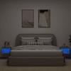Maison Exclusive - Tables de chevet murales avec lumières LED 2 pcs sonoma gris