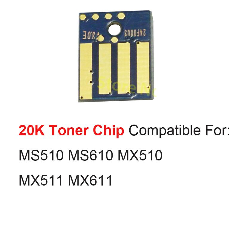 5x Univeral Toner Cartridge Chip for Lexmark MX310 MX410 MX510 MX610 MS310 MS410 MS510 MS610 MS711 MS811 MS812 MX711 MX811 MX812