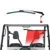 Handkurbel-Scheibenwischer-Baugruppe, Manuelles 16-Zoll-Einzelwischer-Kit mit Gewinde-Montagebasis für UTV-Glasreinigung und Reparatur