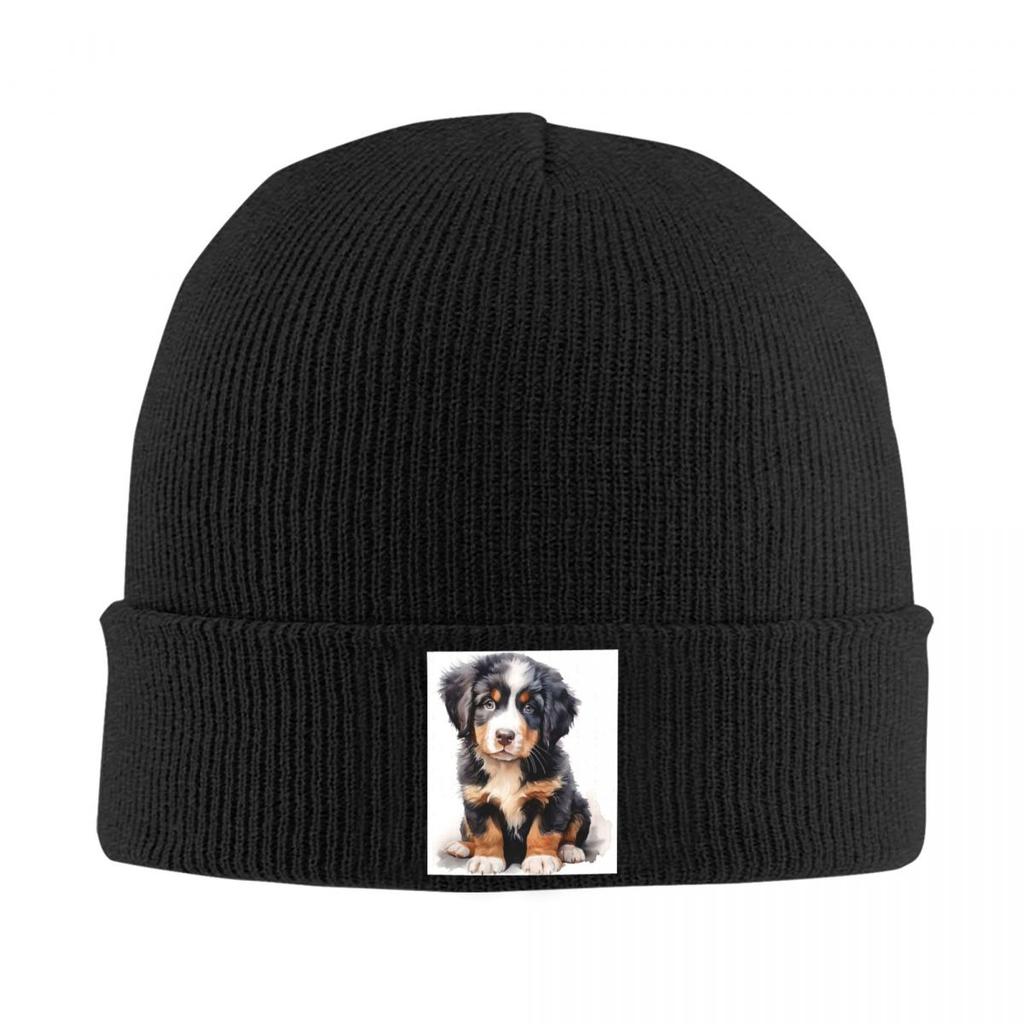 Bernese Mountain Dog Animal Warm Knitted Cap Fashion Bonnet Hat Autumn Winter Outdoor Beanies Hats for Unisex Womenx Adult