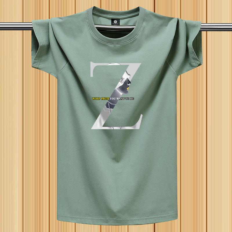 Men's Summer 2025 Pure Cotton Heavyweight Short-Sleeve Fashion T-Shirt