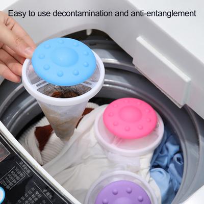 4Pcs Hair Catcher Floating Mesh Washing Machine Hair Removal Mesh Bag Reusable Sustainable Laundry Lint Traps