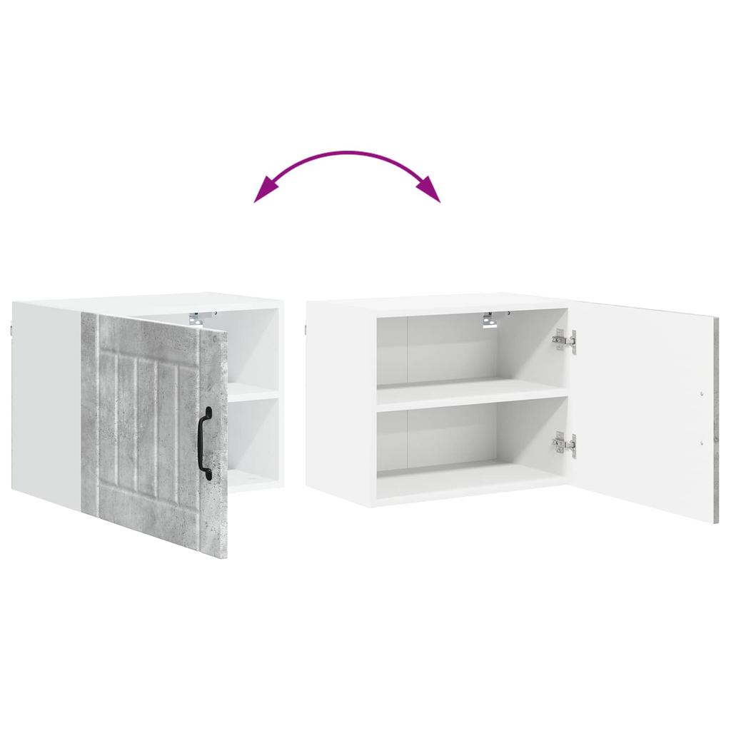 Wall Cabinet LUCCA 2 pcs Concrete Grey 50 x 31 x 40 cm Particleboard