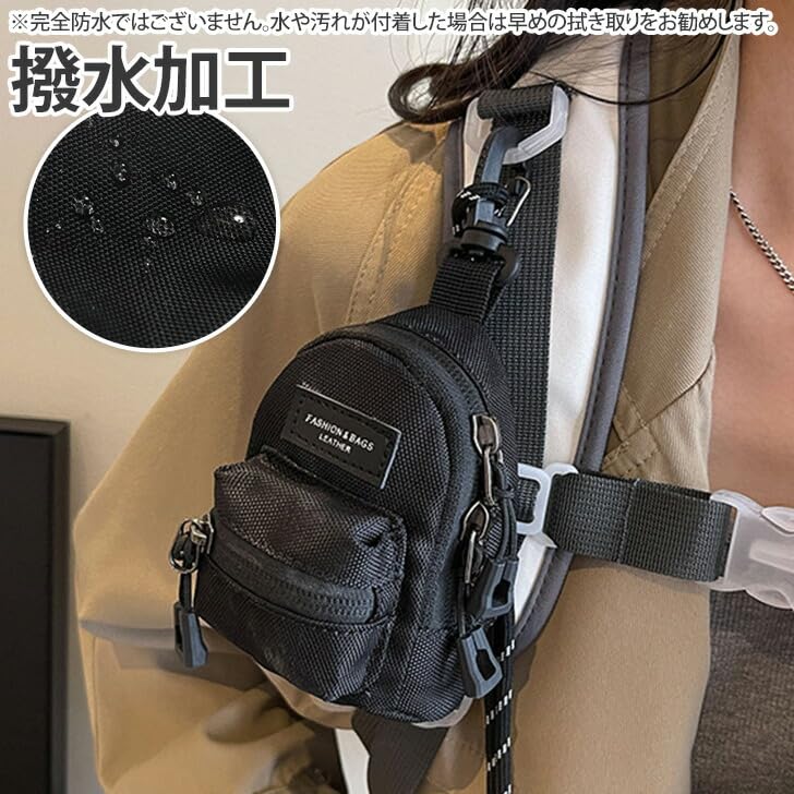Choose from 5 Carabiner Mini Neck Small Item Neck Leopard B F [JOKnet] Mail-order, patterns, included, Water-repellent, Backpack-style Pouch, Pouch,
