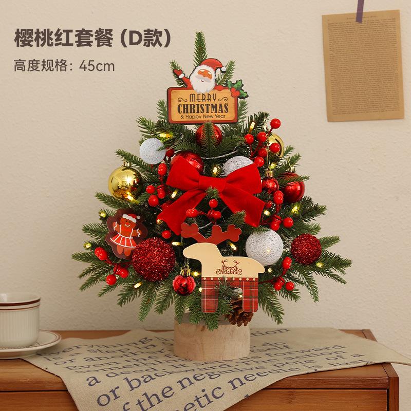 Christmas tree mini simulated Christmas tree desktop new package environmentally friendly PVC luminous Christmas tree