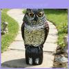 Garden Decor Owl Repeller With Moving Head For Bird And Rodent Deterrent In Yard