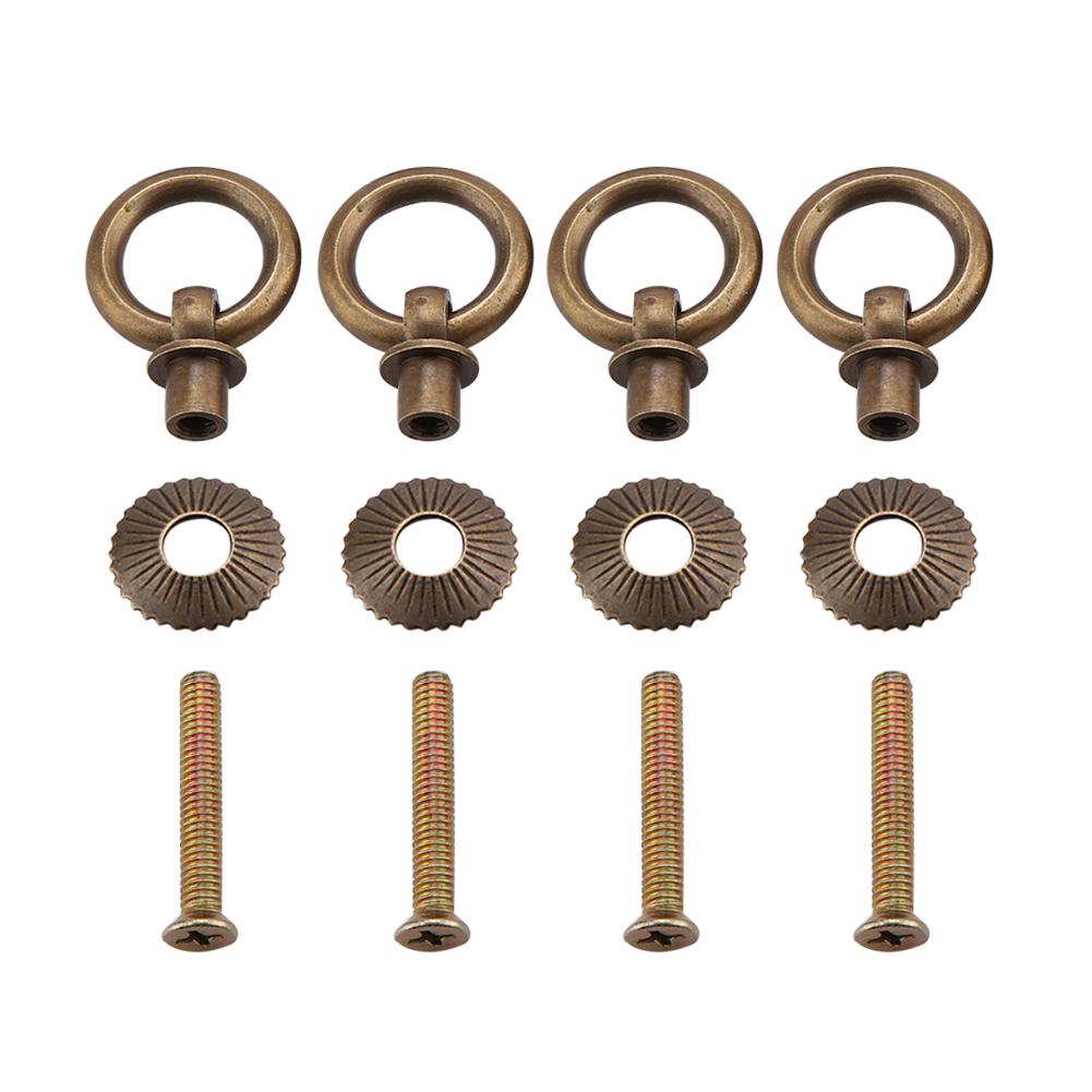 4pcsCelsiuspack   Simple Vintage Pull  s Cosmetic Case Jewelry Box Attachment Handle Brass
