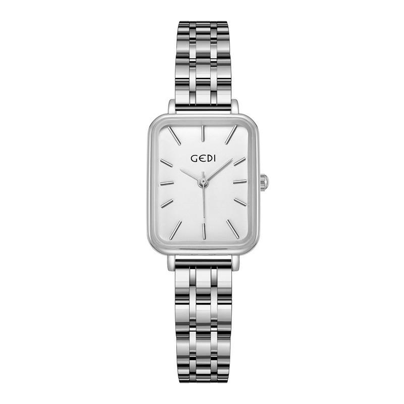 Gedi Ladies Minimalist Stainless Steel Quartz Watch With Waterproof Feature For Elegant Wear