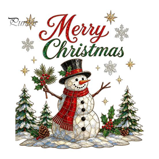 Winter Wonderland Window Decor Christmas Stickers, Holiday Decorations, Festive Art with Xmas Tree Wall Stickers Snowman Angel Patterns for Home Door