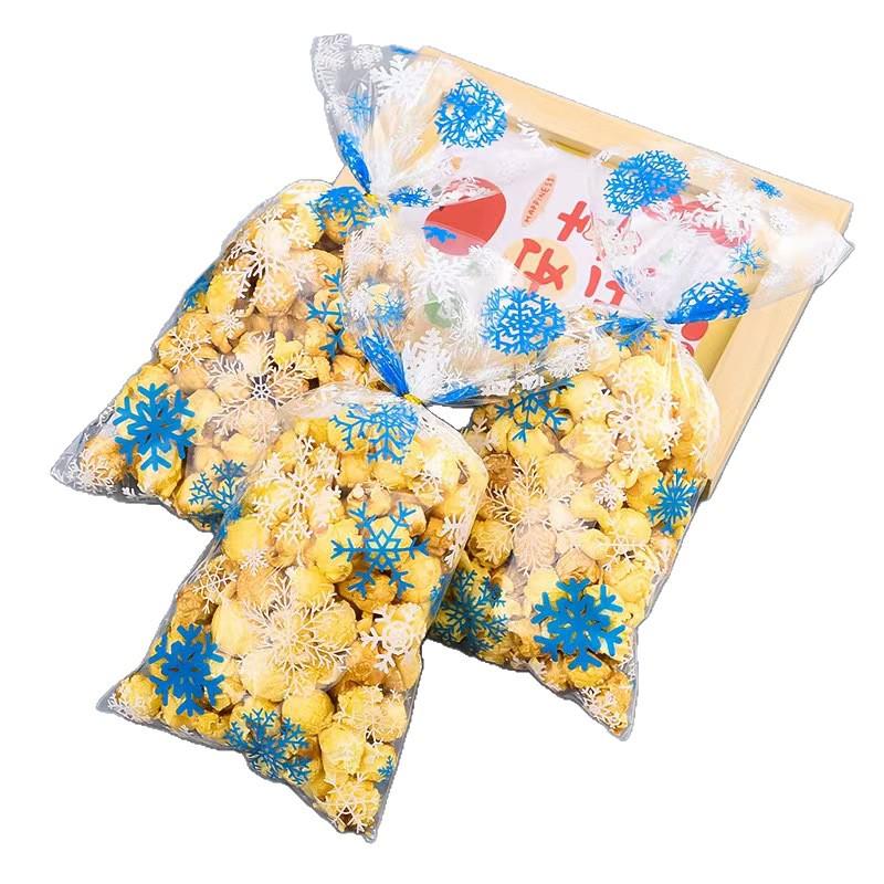 Transparent Snowflake OPP Cookie Bags - Christmas Gift Packaging
