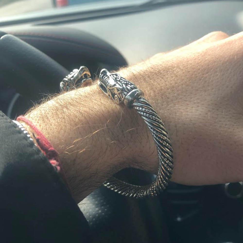 Copper Dragon Head Cuff Bangle Male Female Animal Adjustable Size Hand Arm Jewelry Gold Vintage Silver