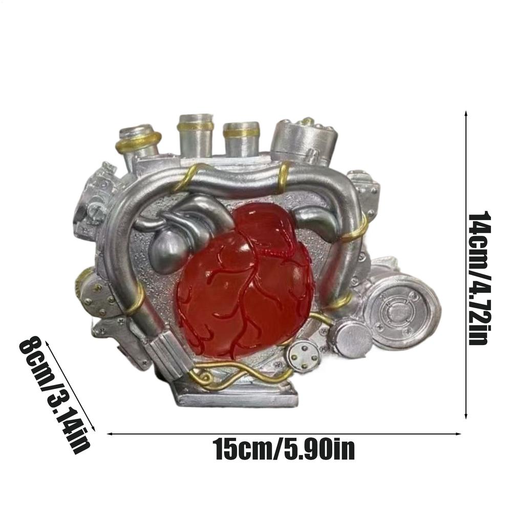 

Engine Statue Engine Heart Tabletop Decoration Resin Sculpture For TV Cabinet Workplace Display Cabinet Bedroom Home Bookshelf золотой