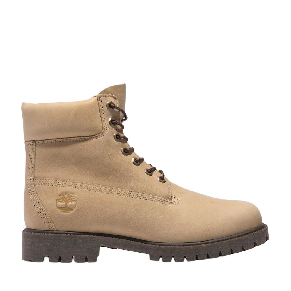 Timberland Heritage Series Leather Waterproof Shock Absorbing Versatile Comfortable Mid-Calf Outdoor Boots Men Boots Beige A41MWEN6