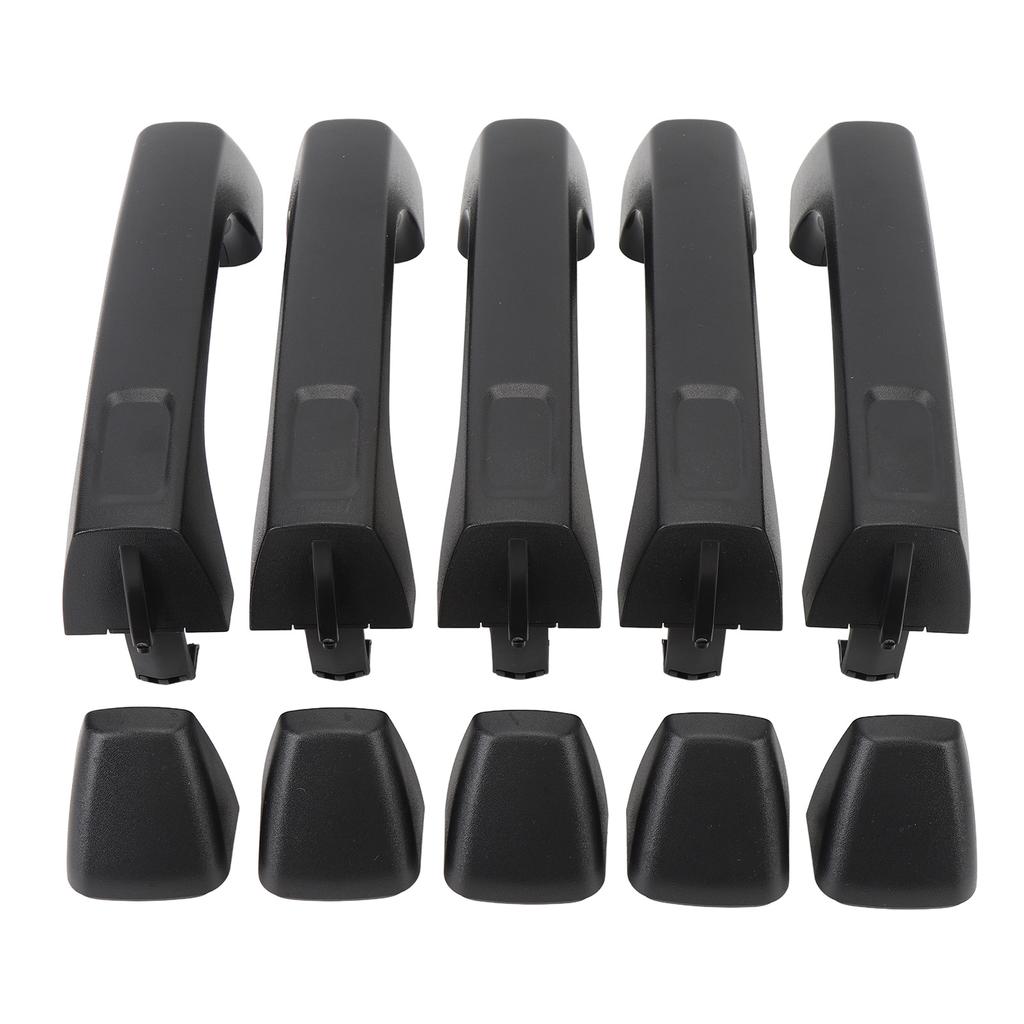 5 Sets Exterior Door Handle Black Comfortable Grip Precise Match Long Lasting 15296933 for H3 2006 To 2010