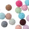 50pcs Mixed Colors Wooden Beads 16mm Cotton Beads Threading Hole Beads  for DIY Jewelry Making