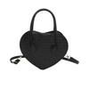 Chic Heart Design Crossbody Bag For Women Versatile Pu Leather Handbag