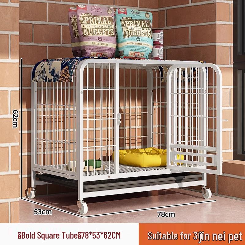Large Pet Cage: Multi-Sized Dog & Cat Enclosure with Toilet Space