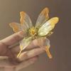 Crystal Butterfly Hair Clip Chinese Retro Heat Shrink Butterfly Hair Clip Niche Design Personality Unique Style Hanfu Side Clip