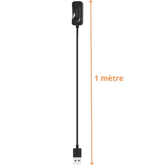 Chargeur pour Oppo Watch 3/3 Pro/2/1 - PHONILLICO - Câble USB 1m - Noir