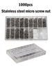1000 Stück Edelstahl Brillen Uhren Mobiltelefone Tablets Schrauben Muttern Schraubendreher Eisenwaren Badezimmer Küche