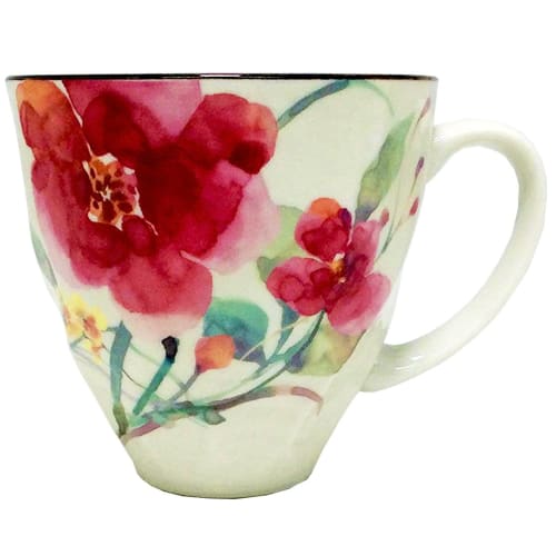 Watercolor Flower Mug, Shumei Chrysanthemum