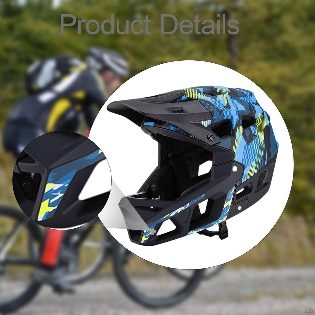 Full Face Bike Helmet Cap Shock Absorbing Cycling for Outdoor Sports