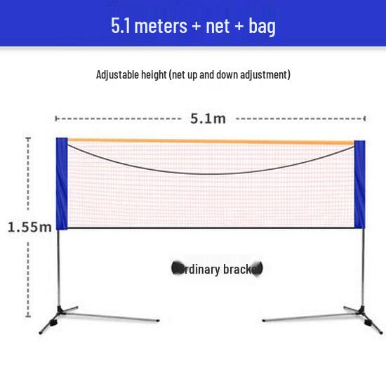 Portable Foldable Badminton Net Stand for Indoor/Outdoor Use