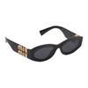 Miu Miu Logo Decorated Oval Sunglasses Women sunglasses Black SMU11W_E1AB_F05S0_C_054
