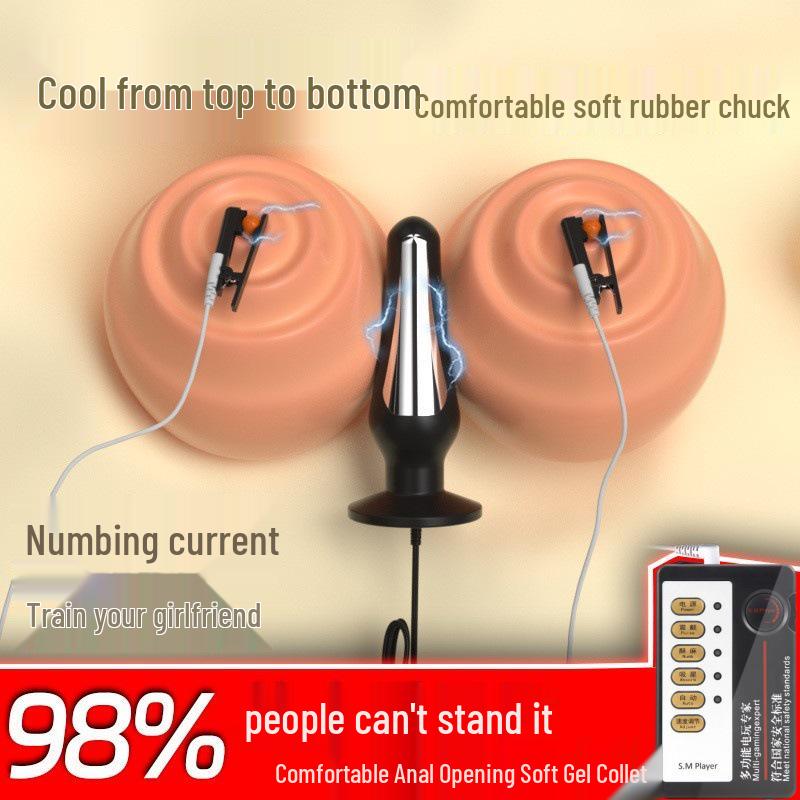 Electric Shock Silicone Conductive Nipple, Clitoral, and Anal Clamps - SM Training Toys