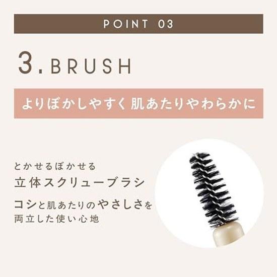Excel Prime Eyebrow PE01 Natural Brown Pencil Brush Powder 3-in-1