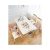 Flower Pattern Design Digital Printed Chair Cushion Set / 4 Pieces 40×40cm Square Chair Cushions and 1 Piece Runner