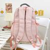 Women's Large Capacity Backpack Color Block Student Schoolbag Shoulder Bag